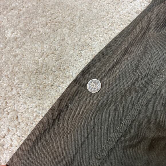 Vintage American Apparel Army Green Button Up Faded Shirt Twill M Made in USA - Picture 11 of 12